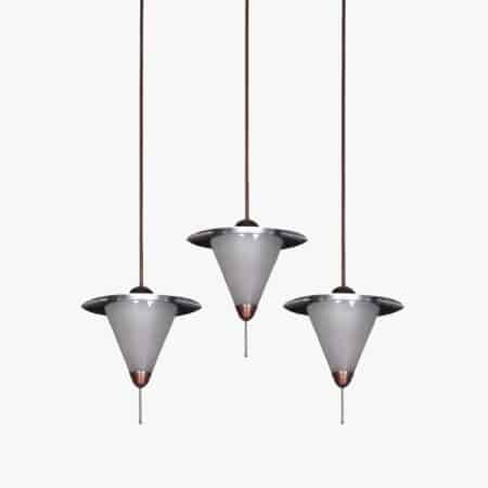 Giso Hanglamp van W.H. Gispen voor Gispen, 1930s | Uniek Groot Object