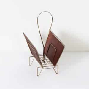 Mid-Century Lectuurbak van Messing en Teakhout – 1950s Design