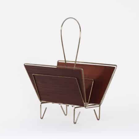 Mid-Century Lectuurbak van Messing en Teakhout – 1950s Design