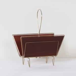 Mid-Century Lectuurbak van Messing en Teakhout – 1950s Design