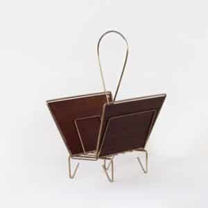 Mid-Century Lectuurbak van Messing en Teakhout – 1950s Design