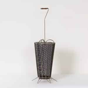 Mid-Century Paraplubak – Geperforeerd Metaal &#038; Chroom, Mategot Stijl, 1950s