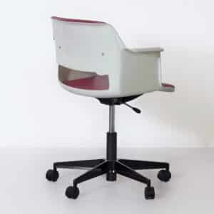 Bureaustoel Gispen 2712 van André Cordemeyer voor Gispen, 1970s – Met Armleuningen, Rood