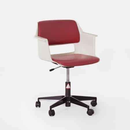 Bureaustoel Gispen 2712 van André Cordemeyer voor Gispen, 1970s - Met Armleuningen, Rood