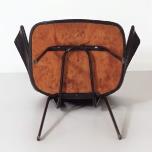 Sikkens Stoel van Rob Parry voor Stabin-Bennes, 1958 – Gesigneerd Collectors Item, Zwart Skai