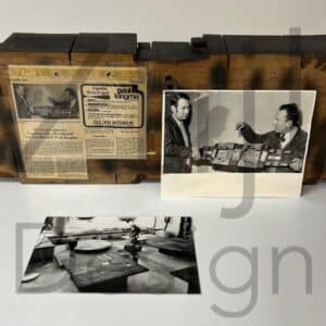 Unieke Brutalistische Wandsculptuur van Paul Kingma (1975) – Inclusief originele foto met de kunstenaar