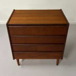 Vintage Deense ladekast – Teakhout, 1960s design, 75x67x41 cm