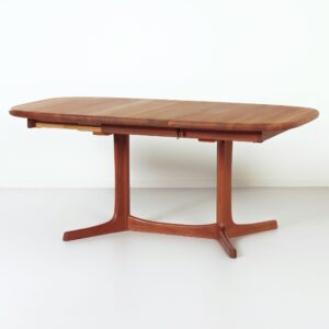 Massief Teakhouten Uitschuifbare Eettafel van Dyrlund, 1960s – Deens Vakmanschap