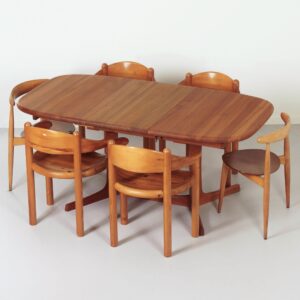Massief Teakhouten Uitschuifbare Eettafel van Dyrlund, 1960s – Deens Vakmanschap
