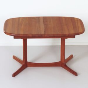 Massief Teakhouten Uitschuifbare Eettafel van Dyrlund, 1960s – Deens Vakmanschap