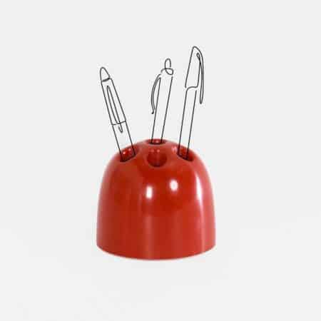Vintage Rode "Dedalino" Pennenhouder van Emma Gismondi voor Artemide, 1960s