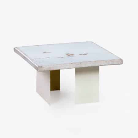 Brutalistische Salontafel van Paul Kingma met een Chamsa (beschermend handje), 1980s