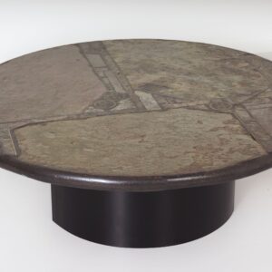 Brutalistische Salontafel van Marcus Kingma, 1994 – Handgemaakt, Natuursteen, Beton en Brons