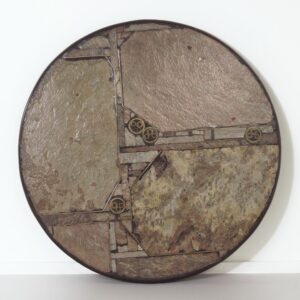 Brutalistische Salontafel van Marcus Kingma, 1994 – Handgemaakt, Natuursteen, Beton en Brons