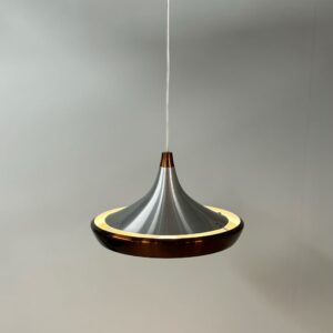 Hanglamp NPD 82 van Philips Design Team voor Philips, 1965 – Zilver, Topaas en Plexiglas Diffuser