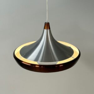 Hanglamp NPD 82 van Philips Design Team voor Philips, 1965 – Zilver, Topaas en Plexiglas Diffuser