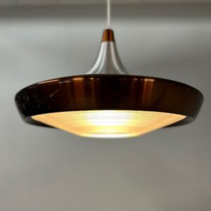 Hanglamp NPD 82 van Philips Design Team voor Philips, 1965 – Zilver, Topaas en Plexiglas Diffuser