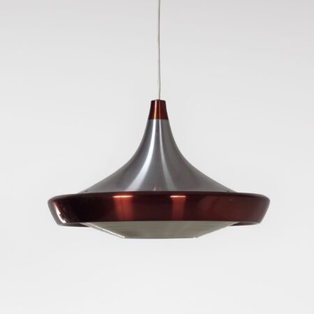 Hanglamp NPD 82 van Philips Design Team voor Philips, 1965 – Zilver, Topaas en Plexiglas Diffuser
