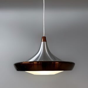 Hanglamp NPD 82 van Philips Design Team voor Philips, 1965 – Zilver, Topaas en Plexiglas Diffuser