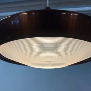 Hanglamp NPD 82 van Philips Design Team voor Philips, 1965 – Zilver, Topaas en Plexiglas Diffuser