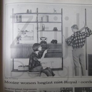 Royal wandsysteem van Poul Cadovius voor Cado, 1960s &#8211; Teak met vijf Kastjes en Boekenplanken