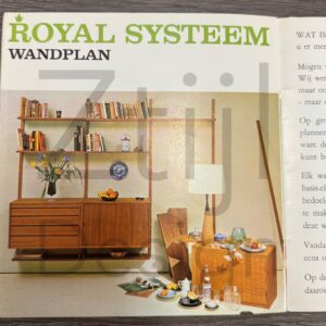 Royal wandsysteem van Poul Cadovius voor Cado, 1960s &#8211; Teak met vijf Kastjes en Boekenplanken