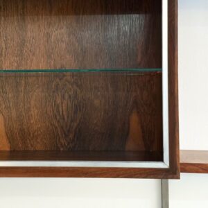Vintage Design Wandsysteem van Tetex, 1960s – Palissanderhout, Modulair met Vitrinekast en Lade