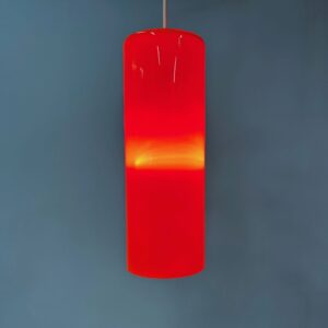 Hanglamp 486a van Paolo Venini voor Venini Murano, 1962 – Oranje Glas, Zeldzaam