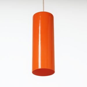 Hanglamp 486a van Paolo Venini voor Venini Murano, 1962 – Oranje Glas, Zeldzaam