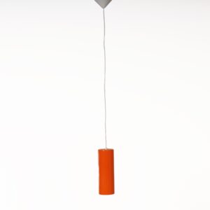 Hanglamp 486a van Paolo Venini voor Venini Murano, 1962 – Oranje Glas, Zeldzaam