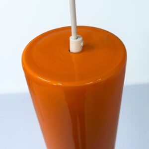 Hanglamp 486a van Paolo Venini voor Venini Murano, 1962 – Oranje Glas, Zeldzaam