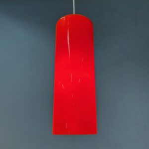 Hanglamp 486a van Paolo Venini voor Venini Murano, 1962 – Oranje Glas, Zeldzaam