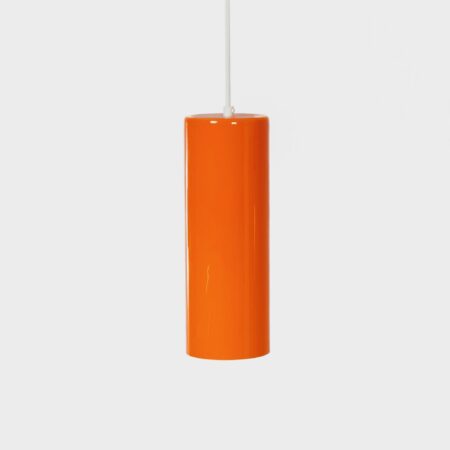 Hanglamp 486a van Paolo Venini voor Venini Murano, 1962 – Oranje Glas, Zeldzaam