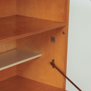 Boekenkast BB 54 met Secretaire van Cees Braakman voor Pastoe, 1957 – Luspootjes en Berkenfineer, Zeldzame Vroege Editie