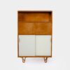 Mondgeblazen Hanglamp L4233 van Glashütte Limburg, 1970s – Gewolkt Opaalglas en Messing Armatuur