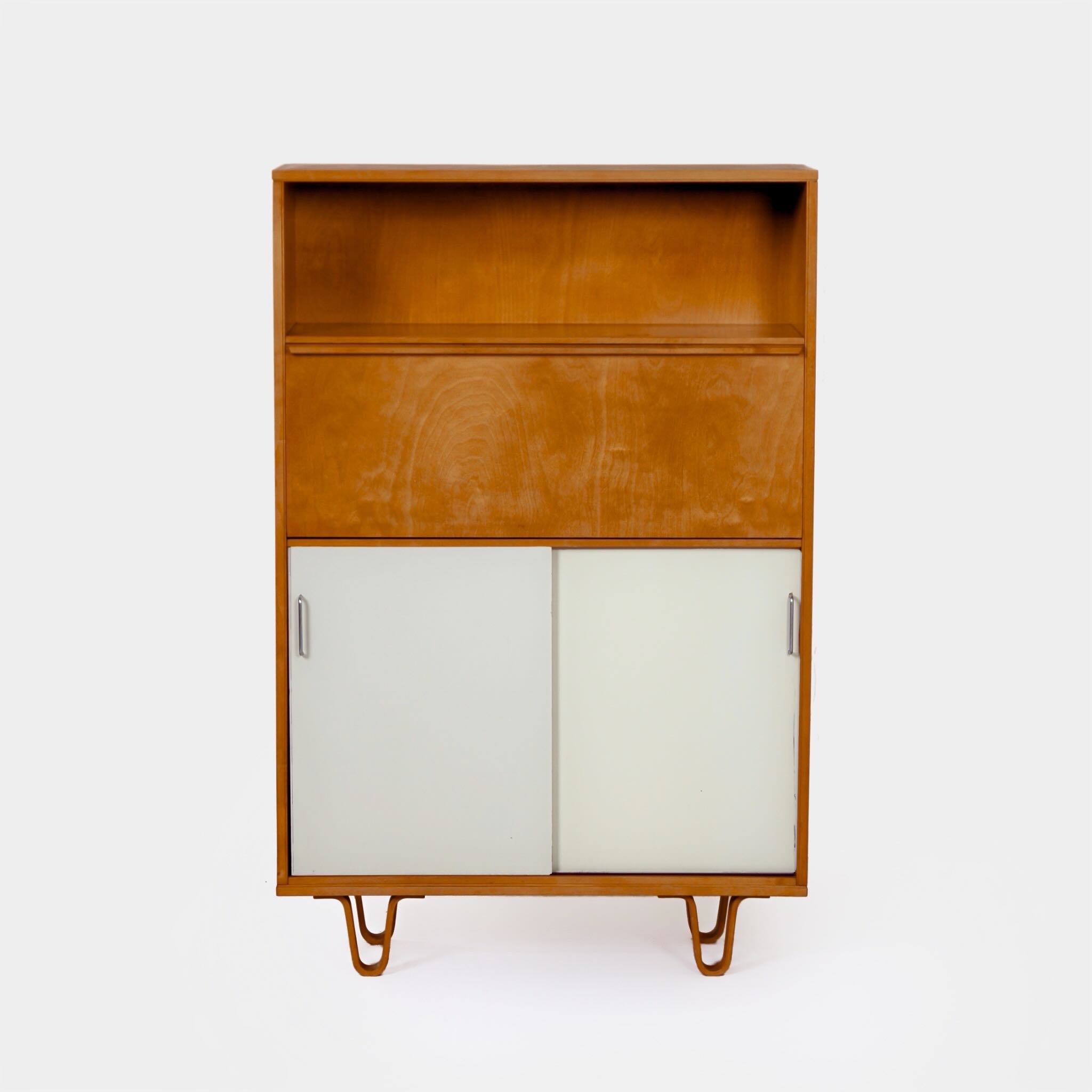 TestNL Boekenkast BB 54 met Secretaire van Cees Braakman voor Pastoe, 1957 – Luspootjes