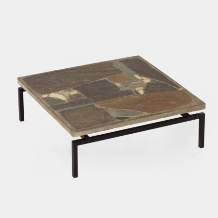 Vierkante Salontafel van Paul Kingma, 1964 – Brutalistisch, Zeldzame Vroege Editie