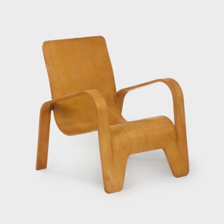 LaWo 1 Fauteuil van Han Pieck voor LAWO Ommen in 1946 (nr. 829) | Berkenhout, Zeldzame Vondst