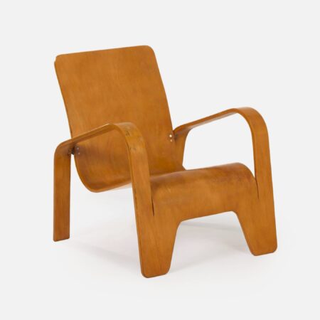 LaWo 1 Fauteuil van Han Pieck voor LAWO Ommen in 1946 (nr. 86) | Eikenhout, Zeldzame Vondst