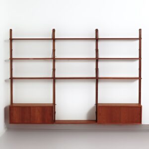 Royal Wandsysteem van Poul Cadovius voor Cado, 1960s – Teakhout, 2 Kastjes, 7 Planken