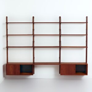 Royal Wandsysteem van Poul Cadovius voor Cado, 1960s – Teakhout, 2 Kastjes, 7 Planken
