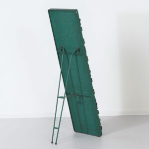Wandsculptuur van keramiek in metalen frame, Nederland 1960s, groot handgemaakt wandobject
