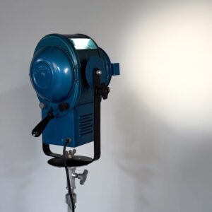 Vintage Theaterspot van A.E. Cremer uit de Jaren 50 in Blauw Metaal