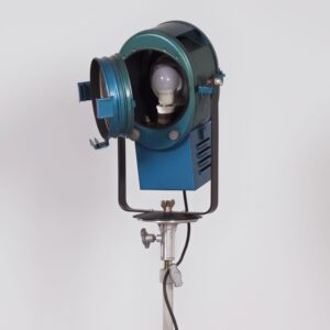 Vintage Theaterspot van A.E. Cremer uit de Jaren 50 in Blauw Metaal