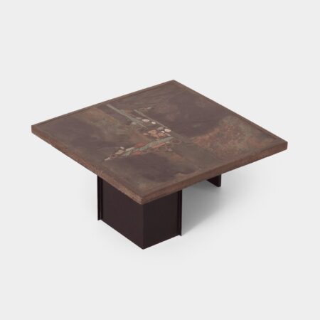 Salontafel van Paul Kingma, 1979 - Brutalistisch Mozaïekblad, Gesigneerd