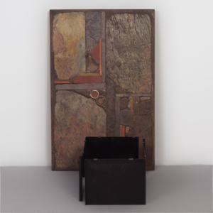 Brutalistische salontafel van Paul Kingma uit 1982