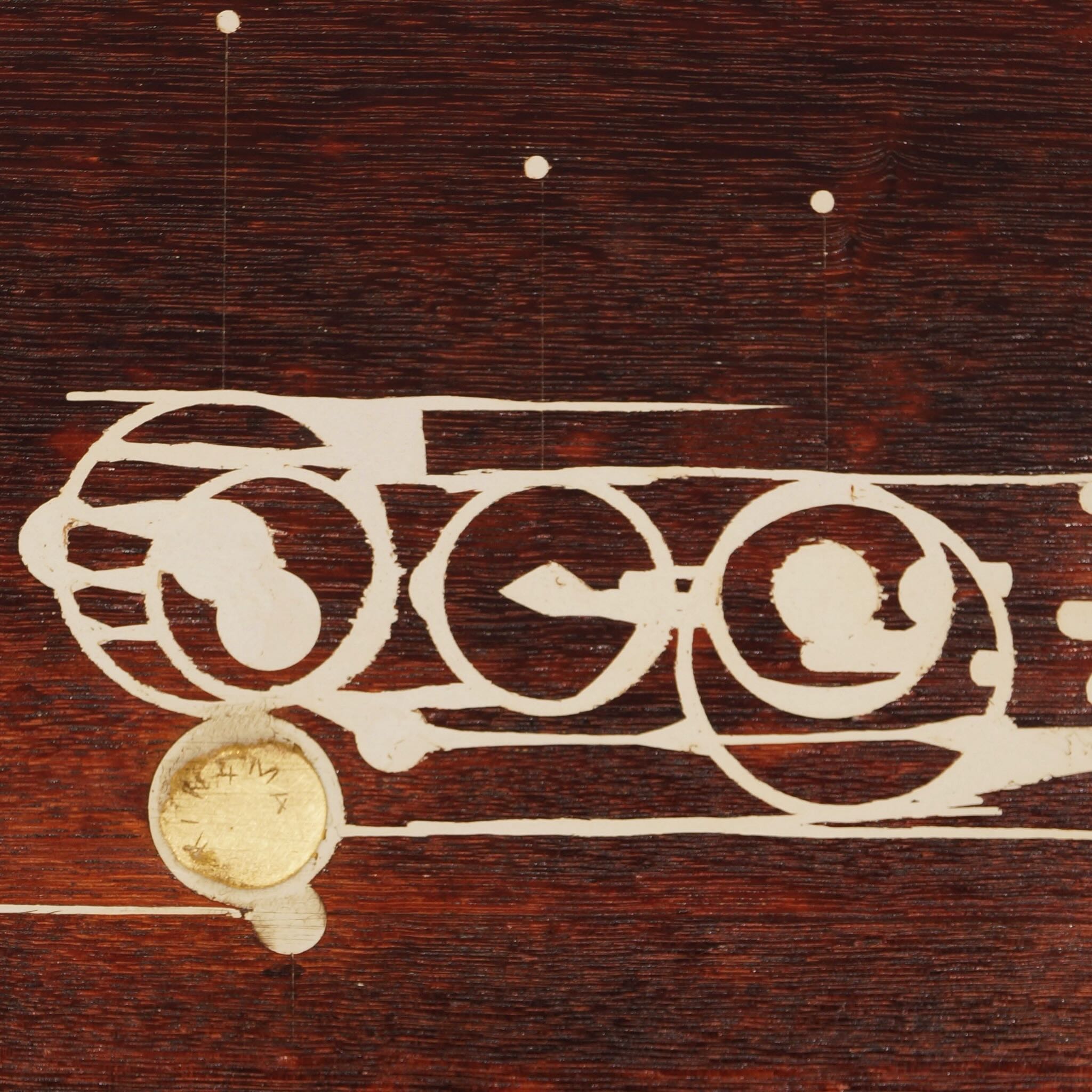 Salontafel van Paul Kingma, 1970s – Ebbenhout met Messing en Kunsthars Inleg