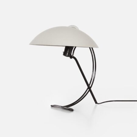 Tafellamp in Wengé en Satijnglas van Philips, 1960s