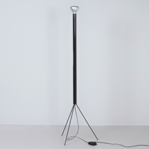Luminator Vloerlamp van Castiglioni voor Flos uit de Jaren 90 in Antracietgrijs Metaal