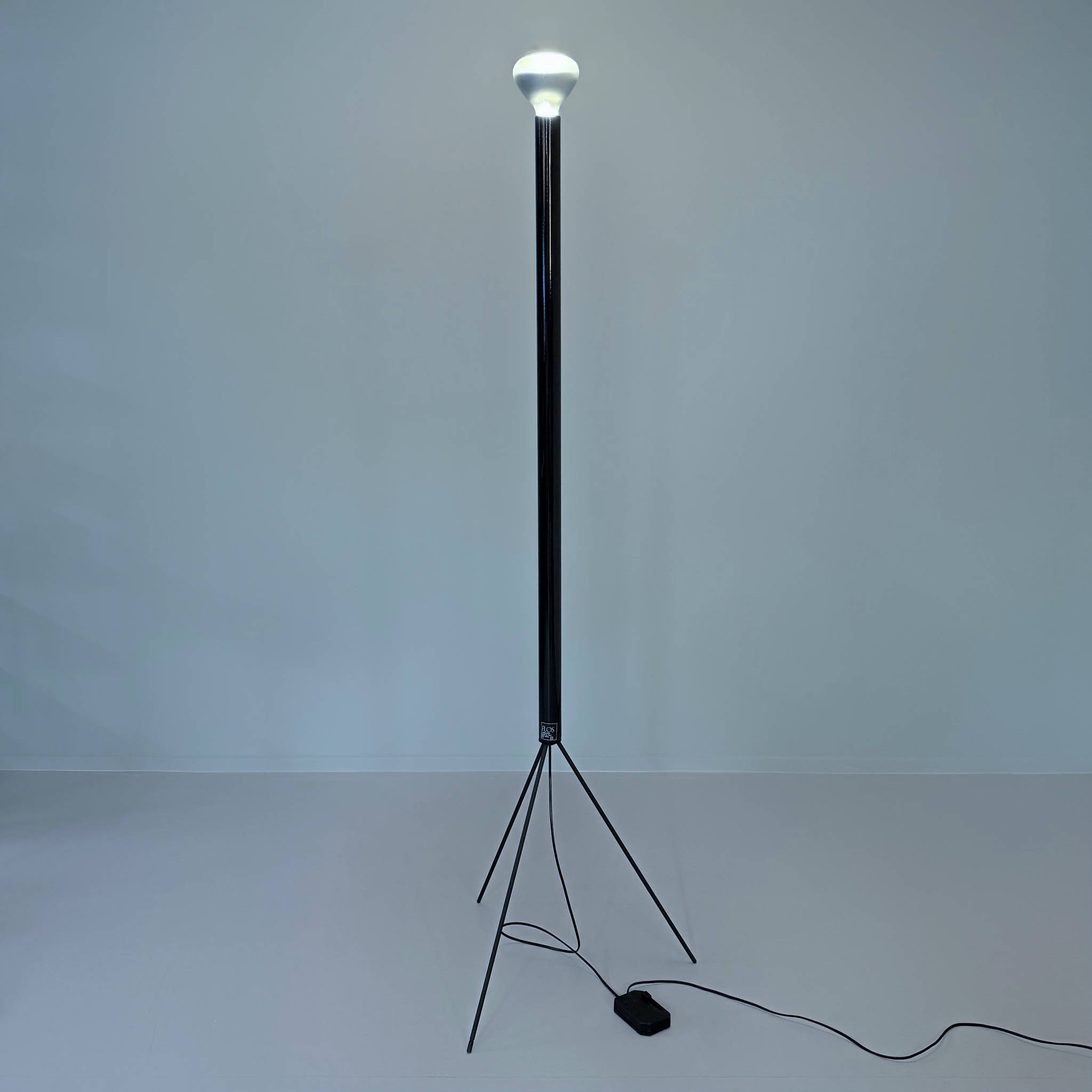 Luminator Vloerlamp van Castiglioni voor Flos uit de Jaren 90 in Antracietgrijs Metaal